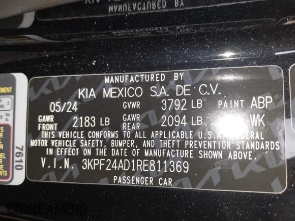 ✅ 2024 Kia Forte LXS • VIN: 3KPF24AD1RE811369 • Lot: 43248616. Wystawiony na IAAI z przebiegiem 19 350 mil. Bezpłatny archiwum sprzedaży aukcyjnych z USA i szczegółowy raport historii pojazdu na DreamBid. Zdjęcie 9.