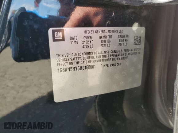 ✅ 2017 Cadillac ATS-V • VIN: 1G6AN5RY5H0168601 • Лот: 81283525. Опубликован ранее на Copart с пробегом 55 853 миль. Бесплатный доступ к архиву аукционных продаж из США и подробный отчёт об истории автомобиля на DreamBid. Изображение 12.