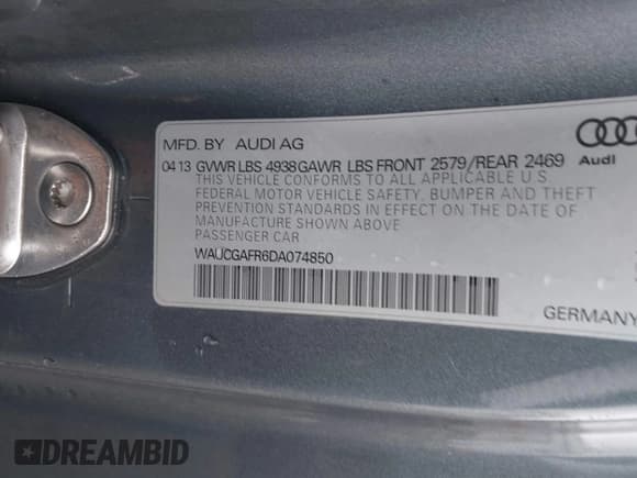 ✅ 2013 Audi S5 Premium Plus • VIN: WAUCGAFR6DA074850 • Лот: 43251676. Опубликован ранее на IAAI с пробегом 139 384 миль. Бесплатный доступ к архиву аукционных продаж из США и подробный отчёт об истории автомобиля на DreamBid. Изображение 9.