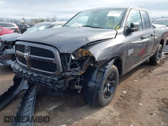2019 Ram 1500 Tradesman with VIN 1C6RR7FG0KS534933, listed as a IAAI auction lot 41845978 with 82,600 mi miles and . Bid and sale history available at DreamBid. Image 2.
