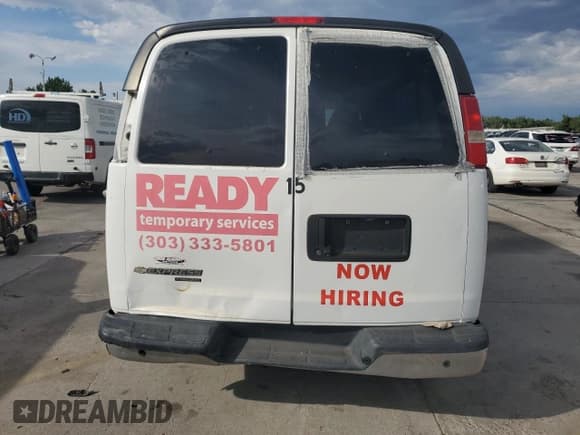 ✅ 2013 Chevrolet Express Passenger LT • VIN: 1GAZG1FG7D1121873 • Lot: 64763815. Listed on Copart with Not provided. Free auction sales archive from the USA and detailed vehicle history report at DreamBid. Image 6.