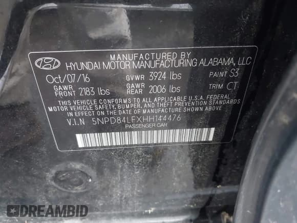 ✅ 2017 Hyundai Elantra Value Edition • VIN: 5NPD84LFXHH144476 • Lot: 43605594. Listed on IAAI with 193,968 mi. Free auction sales archive from the USA and detailed vehicle history report at DreamBid. Image 9.