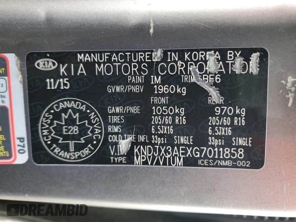 ✅ 2016 Kia Soul + • VIN: KNDJX3AEXG7011858 • Lot: 87385215. Listed on Copart with 100,269 mi. Free auction sales archive from the USA and detailed vehicle history report at DreamBid. Image 12.