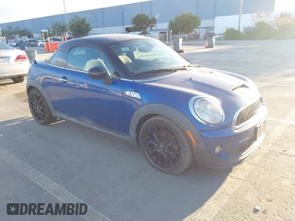 ✅ 2012 MINI Coupe S • VIN: WMWSX3C51CT155167 • Lot: 43751800. Listed on IAAI with Not provided. Free auction sales archive from the USA and detailed vehicle history report at DreamBid. Image 1.