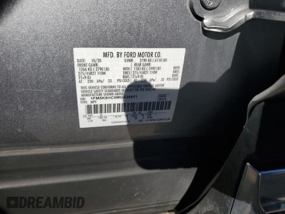 ✅ 2021 Ford Explorer Platinum • VIN: 1FM5K8HC9MGA38851 • Лот: 87412885. Опубликован ранее на Copart с пробегом 90 893 миль. Бесплатный доступ к архиву аукционных продаж из США и подробный отчёт об истории автомобиля на DreamBid. Изображение 13.