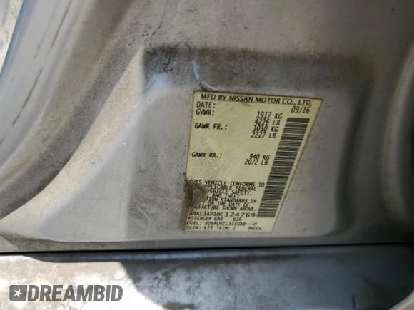 ✅ 2017 Nissan Altima SV • VIN: 1N4AL3AP1HC124769 • Lot: 66625795. Wystawiony na Copart z przebiegiem 247 567 mil. Bezpłatny archiwum sprzedaży aukcyjnych z USA i szczegółowy raport historii pojazdu na DreamBid. Zdjęcie 12.