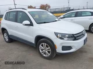 ✅ 2017 Volkswagen Tiguan S • VIN: WVGAV7AX7HK030294 • Lot: 43906875. Listed on IAAI with 69,493 mi. Free auction sales archive from the USA and detailed vehicle history report at DreamBid. Image 1.