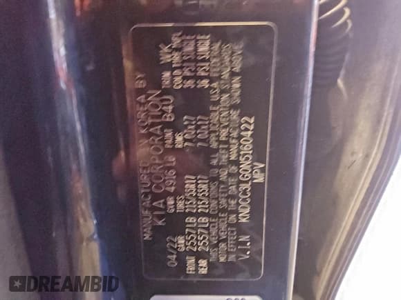 ✅ 2022 Kia Niro S • VIN: KNDCC3LG0N5160422 • Лот: 93857015. Опубликован ранее на Copart с пробегом 117 719 миль. Бесплатный доступ к архиву аукционных продаж из США и подробный отчёт об истории автомобиля на DreamBid. Изображение 13.