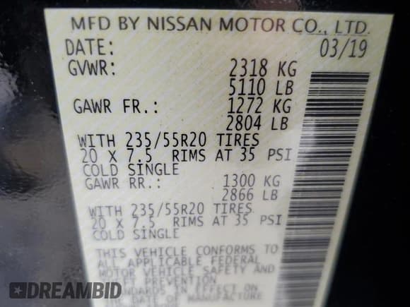 ✅ 2019 Nissan Murano Platinum • VIN: 5N1AZ2MJXKN128143 • Лот: 80057825. Опубликован ранее на Copart с пробегом 71 769 миль. Бесплатный доступ к архиву аукционных продаж из США и подробный отчёт об истории автомобиля на DreamBid. Изображение 12.