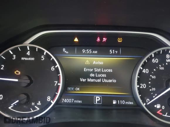 ✅ 2019 Nissan Maxima SV • VIN: 1N4AA6AV0KC369785 • Lot: 43504495. Listed on IAAI with 74,007 mi. Free auction sales archive from the USA and detailed vehicle history report at DreamBid. Image 7.