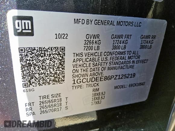 ✅ 2023 Chevrolet Silverado 1500 RST • VIN: 1GCUDEE86PZ125219 • Lot: 86165855. Wystawiony na Copart z przebiegiem 38 223 mil. Bezpłatny archiwum sprzedaży aukcyjnych z USA i szczegółowy raport historii pojazdu na DreamBid. Zdjęcie 12.