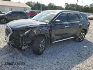 2022 Hyundai Palisade Calligraphy z VIN KM8R74HE1NU355569, wystawiony jako Copart lot #81112585 z przebiegiem 100 385 mil mil oraz Szkoda całkowita • Salvage title. Historia ofert i sprzedaży dostępna na DreamBid. Obrazek 1.