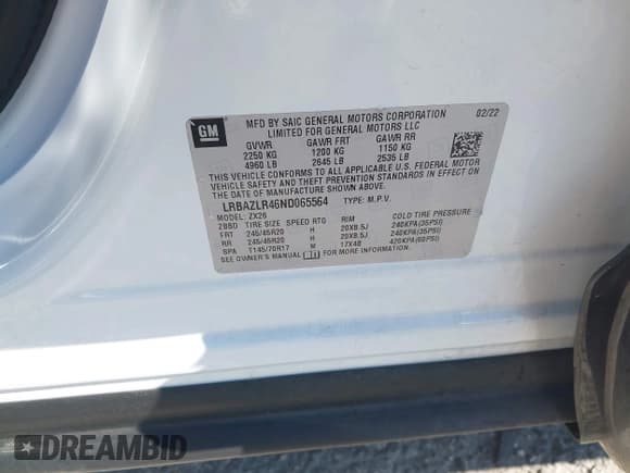 ✅ 2022 Buick Envision Preferred • VIN: LRBAZLR46ND065564 • Лот: 41844760. Опубликован ранее на IAAI с пробегом 33 327 миль. Бесплатный доступ к архиву аукционных продаж из США и подробный отчёт об истории автомобиля на DreamBid. Изображение 9.