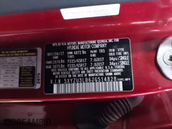 ✅ 2018 Hyundai Santa Fe 2.4L • VIN: 5XYZU3LB6JG514828 • Лот: 42282610. Опубликован ранее на IAAI с пробегом 204 030 миль. Бесплатный доступ к архиву аукционных продаж из США и подробный отчёт об истории автомобиля на DreamBid. Изображение 9.