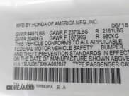 ✅ 2019 Acura TLX w/A-Spec Pkg • VIN: 19UUB1F6XKA002057 • Lot: 42595352. Listed on IAAI with 57,654 mi. Free auction sales archive from the USA and detailed vehicle history report at DreamBid. Image 9.