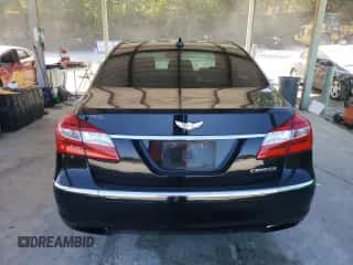 2014 Hyundai Genesis 3.8L z VIN KMHGC4DD7EU264239, wystawiony jako Copart lot #69198604 z przebiegiem 171 305 mil mil oraz Szkoda całkowita • Salvage title. Historia ofert i sprzedaży dostępna na DreamBid. Obrazek 6.