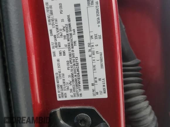 ✅ 2018 Ford F-150 XLT • VIN: 1FTFW1EG9JKC52713 • Lot: 80544145. Wystawiony na Copart z przebiegiem 205 952 mil. Bezpłatny archiwum sprzedaży aukcyjnych z USA i szczegółowy raport historii pojazdu na DreamBid. Zdjęcie 13.