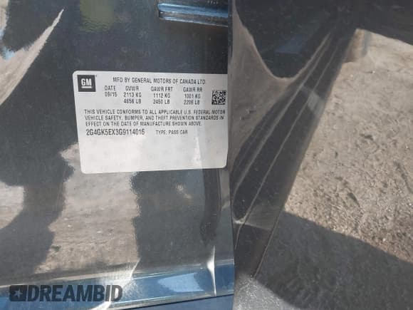 ✅ 2016 Buick Regal • VIN: 2G4GK5EX3G9114016 • Lot: 43162794. Wystawiony na IAAI z przebiegiem 109 298 mil. Bezpłatny archiwum sprzedaży aukcyjnych z USA i szczegółowy raport historii pojazdu na DreamBid. Zdjęcie 9.