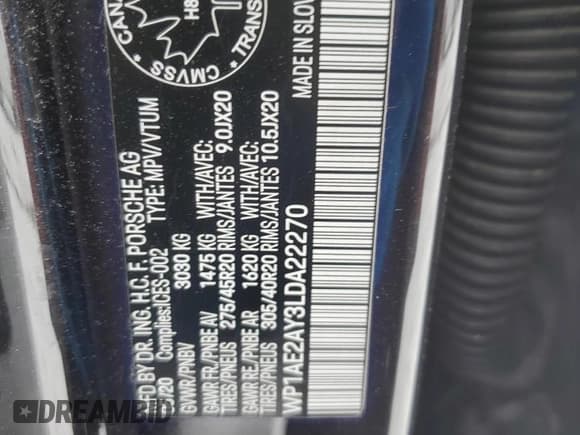 ✅ 2020 Porsche Cayenne E-Hybrid • VIN: WP1AE2AY3LDA22270 • Lot: 43331044. Wystawiony na Copart z przebiegiem Nie podano. Bezpłatny archiwum sprzedaży aukcyjnych z USA i szczegółowy raport historii pojazdu na DreamBid. Zdjęcie 13.