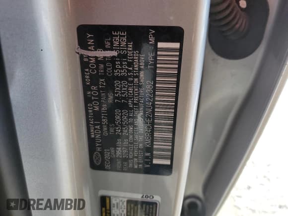 ✅ 2022 Hyundai Palisade SEL • VIN: KM8R4DHE2NU422382 • Лот: 43009195. Опубликован ранее на Copart с пробегом 42 541 миль. Бесплатный доступ к архиву аукционных продаж из США и подробный отчёт об истории автомобиля на DreamBid. Изображение 13.