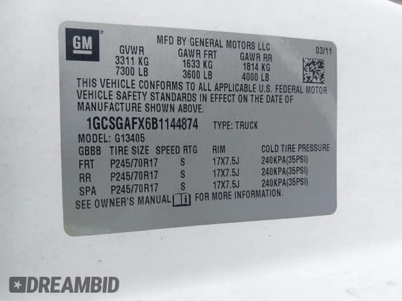 ✅ 2011 Chevrolet Express Cargo • VIN: 1GCSGAFX6B1144874 • Lot: 41868850. Listed on IAAI with 201,347 mi. Free auction sales archive from the USA and detailed vehicle history report at DreamBid. Image 9.