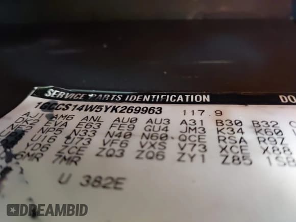 ✅ 2000 Chevrolet S-10 LS • VIN: 1GCCS14W5YK269963 • Лот: 42846011. Опубликован ранее на IAAI с пробегом 211 114 миль. Бесплатный доступ к архиву аукционных продаж из США и подробный отчёт об истории автомобиля на DreamBid. Изображение 9.