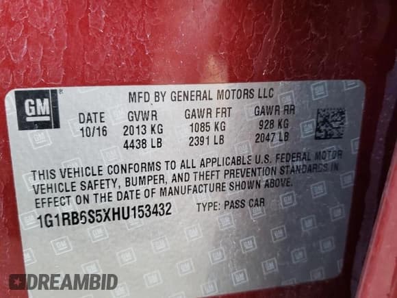 ✅ 2017 Chevrolet Volt Premier • VIN: 1G1RB6S5XHU153432 • Lot: 63371103. Wystawiony na Copart z przebiegiem 62 600 mil. Bezpłatny archiwum sprzedaży aukcyjnych z USA i szczegółowy raport historii pojazdu na DreamBid. Zdjęcie 12.