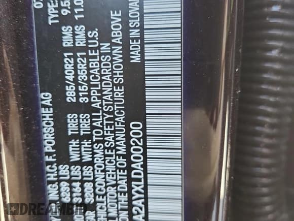 ✅ 2020 Porsche Cayenne • VIN: WP1AA2AYXLDA00200 • Lot: 89644735. Wystawiony na Copart z przebiegiem 119 427 mil. Bezpłatny archiwum sprzedaży aukcyjnych z USA i szczegółowy raport historii pojazdu na DreamBid. Zdjęcie 12.