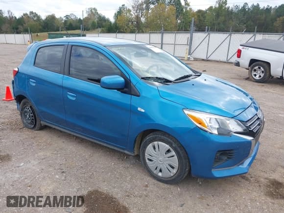 ✅ 2023 Mitsubishi Mirage ES • VIN: ML32AUHJ7PH004443 • Lot: 40892674. Listed on IAAI with 20,023 mi. Free auction sales archive from the USA and detailed vehicle history report at DreamBid. Image 1.