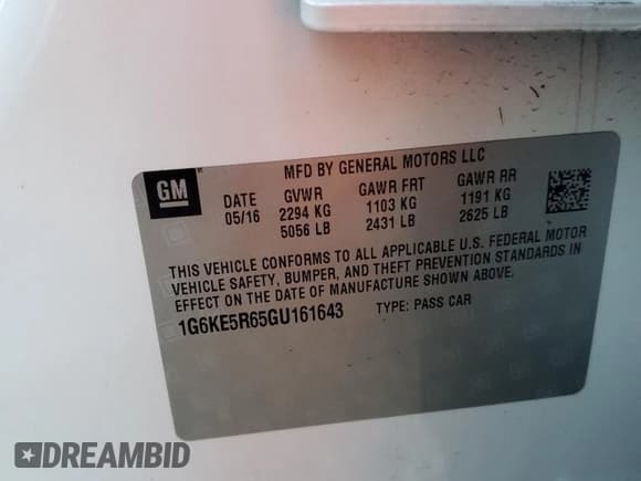 ✅ 2016 Cadillac CT6 Luxury AWD • VIN: 1G6KE5R65GU161643 • Lot: 74320984. Listed on Copart with Not provided. Free auction sales archive from the USA and detailed vehicle history report at DreamBid. Image 13.