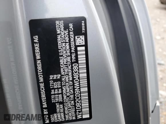 ✅ 2022 Toyota Supra 2.0 • VIN: WZ1DB2C09NW048380 • Lot: 87413024. Wystawiony na Copart z przebiegiem Nie podano. Bezpłatny archiwum sprzedaży aukcyjnych z USA i szczegółowy raport historii pojazdu na DreamBid. Zdjęcie 14.