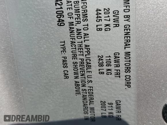 ✅ 2007 Pontiac G6 G6 • VIN: 1G2ZG58N774210649 • Lot: 85118865. Listed on Copart with 198,431 mi. Free auction sales archive from the USA and detailed vehicle history report at DreamBid. Image 12.