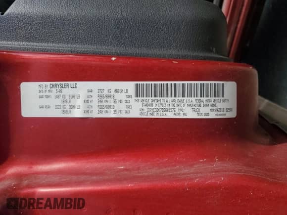 2008 Dodge Dakota SXT with VIN 1D7HE32K78S601576, listed as a Copart auction lot 55464055 with 64,793 mi miles and Salvage title. Bid and sale history available at DreamBid. Image 12.