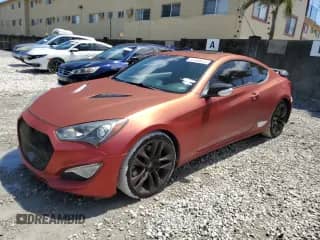 2013 Hyundai Genesis Coupe Track z VIN KMHHU6KJXDU091756, wystawiony jako Copart lot #51409625 z przebiegiem 112 585 mil mil oraz Czysty tytuł • Clean title. Historia ofert i sprzedaży dostępna na DreamBid. Obrazek 1.