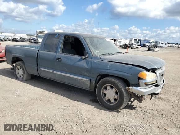 2007 GMC Sierra 1500 SLE1 with VIN 1GTEC19V67Z134728, listed as a Copart auction lot 77548324 with 196,849 mi miles and Salvage title. Bid and sale history available at DreamBid. Image 4.