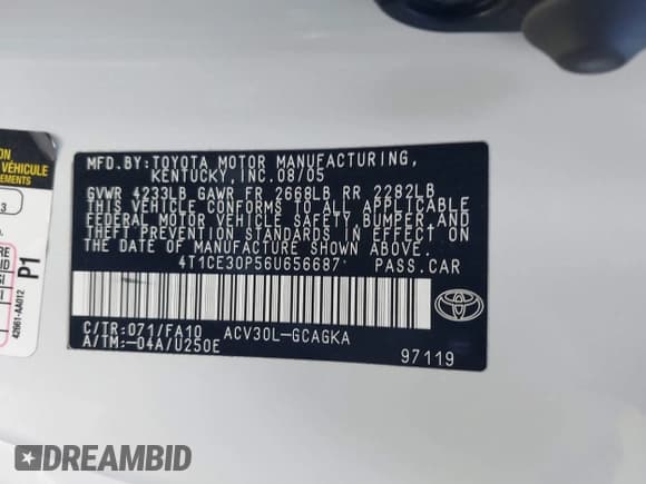 ✅ 2006 Toyota Solara SE • VIN: 4T1CE30P56U656687 • Lot: 41751810. Wystawiony na IAAI z przebiegiem 234 904 mil. Bezpłatny archiwum sprzedaży aukcyjnych z USA i szczegółowy raport historii pojazdu na DreamBid. Zdjęcie 9.