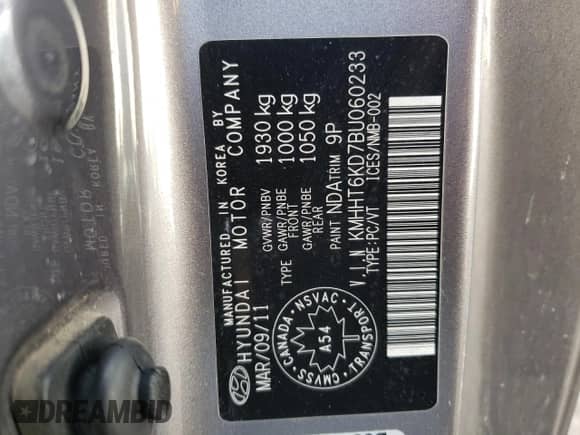 2011 Hyundai Genesis Coupe R-Spec с VIN KMHHT6KD7BU060233, выставлен на аукционе Copart как лот 83141284 с пробегом 254 404 миль миль и Чистый • Clean title. История ставок и продаж доступна на DreamBid. Изображение 13.