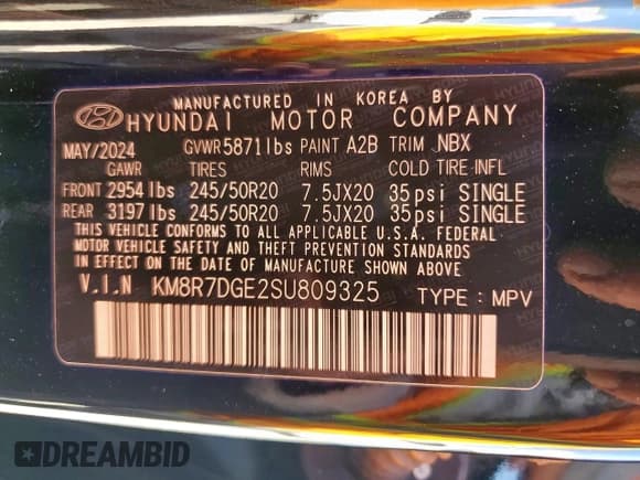 ✅ 2025 Hyundai Palisade Calligraphy • VIN: KM8R7DGE2SU809325 • Лот: 81450825. Опубликован ранее на Copart с пробегом 3 961 миль. Бесплатный доступ к архиву аукционных продаж из США и подробный отчёт об истории автомобиля на DreamBid. Изображение 13.