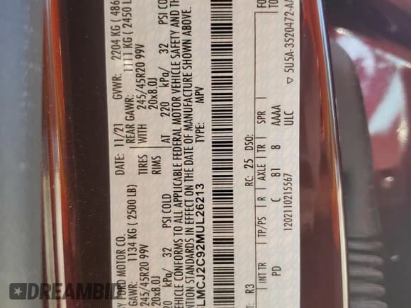 ✅ 2021 Lincoln Corsair Reserve • VIN: 5LMCJ2C92MUL26213 • Lot: 44993535. Wystawiony na Copart z przebiegiem 19 842 mil. Bezpłatny archiwum sprzedaży aukcyjnych z USA i szczegółowy raport historii pojazdu na DreamBid. Zdjęcie 13.