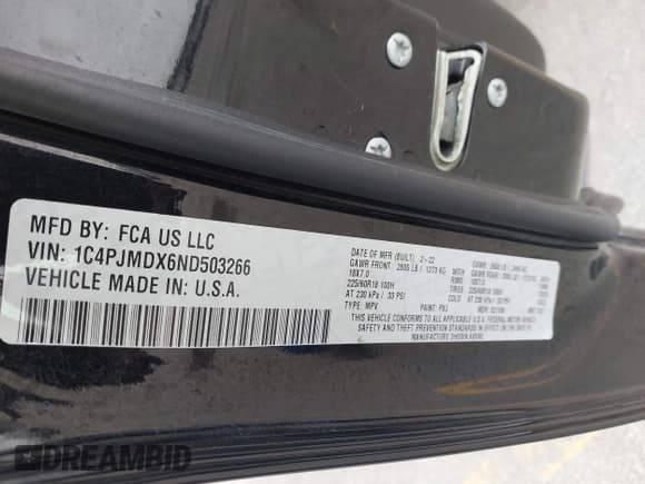 ✅ 2022 Jeep Cherokee Limited • VIN: 1C4PJMDX6ND503266 • Lot: 43285747. Wystawiony na IAAI z przebiegiem 61 973 mil. Bezpłatny archiwum sprzedaży aukcyjnych z USA i szczegółowy raport historii pojazdu na DreamBid. Zdjęcie 9.