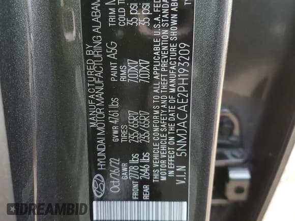 ✅ 2023 Hyundai Tucson SE • VIN: 5NMJACAE2PH193209 • Lot: 45256023. Wystawiony na Copart z przebiegiem 1 006 mil. Bezpłatny archiwum sprzedaży aukcyjnych z USA i szczegółowy raport historii pojazdu na DreamBid. Zdjęcie 12.