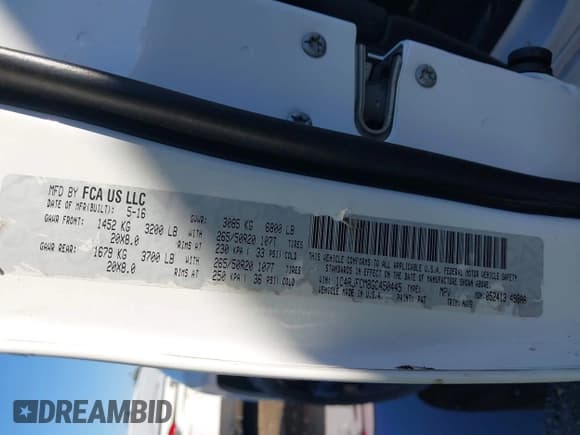 ✅ 2016 Jeep Grand Cherokee Overland • VIN: 1C4RJFCM8GC450445 • Лот: 43597733. Опубликован ранее на IAAI с пробегом 157 351 миль. Бесплатный доступ к архиву аукционных продаж из США и подробный отчёт об истории автомобиля на DreamBid. Изображение 9.