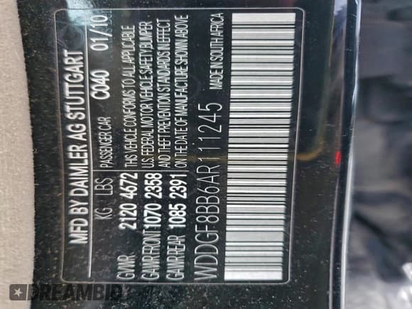 ✅ 2010 Mercedes-Benz C 300 Sport • VIN: WDDGF8BB6AR111245 • Lot: 95579515. Listed on Copart with 177,862 mi. Free auction sales archive from the USA and detailed vehicle history report at DreamBid. Image 12.