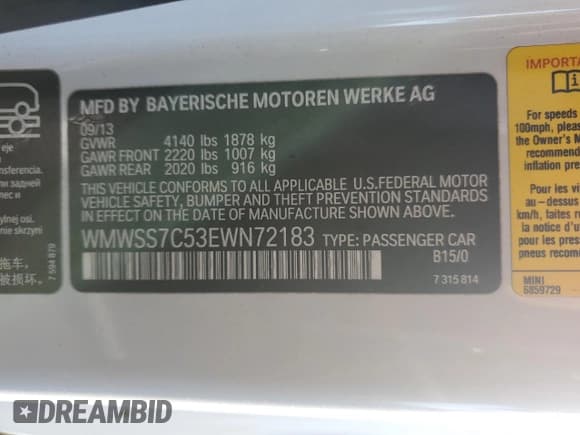 ✅ 2014 MINI Paceman S • VIN: WMWSS7C53EWN72183 • Lot: 78871244. Wystawiony na Copart z przebiegiem 46 646 mil. Bezpłatny archiwum sprzedaży aukcyjnych z USA i szczegółowy raport historii pojazdu na DreamBid. Zdjęcie 12.