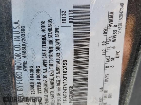 ✅ 1999 Ford Mustang SVT Cobra • VIN: 1FAFP47V1XF183758 • Lot: 87421515. Wystawiony na Copart z przebiegiem Nie podano. Bezpłatny archiwum sprzedaży aukcyjnych z USA i szczegółowy raport historii pojazdu na DreamBid. Zdjęcie 12.