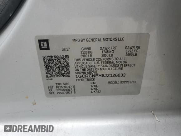 ✅ 2018 Chevrolet Silverado 1500 LS • VIN: 1GCRCNEH8JZ126033 • Лот: 64273534. Опубликован ранее на Copart с пробегом Не указан. Бесплатный доступ к архиву аукционных продаж из США и подробный отчёт об истории автомобиля на DreamBid. Изображение 12.