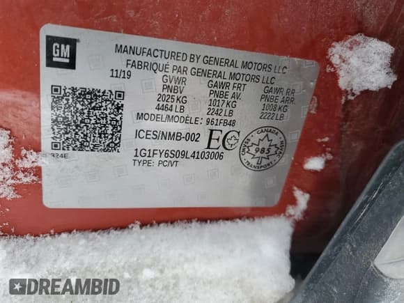 ✅ 2020 Chevrolet Bolt EV LT • VIN: 1G1FY6S09L4103006 • Lot: 45754645. Wystawiony na Copart z przebiegiem 35 626 mil. Bezpłatny archiwum sprzedaży aukcyjnych z USA i szczegółowy raport historii pojazdu na DreamBid. Zdjęcie 12.