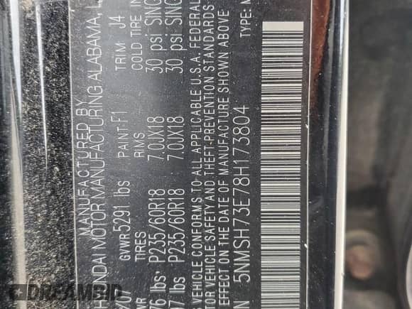 2008 Hyundai Santa Fe SE z VIN 5NMSH73E78H173804, wystawiony jako Copart lot #75682344 z przebiegiem 169 108 mil mil oraz Czysty tytuł • Clean title. Historia ofert i sprzedaży dostępna na DreamBid. Obrazek 13.