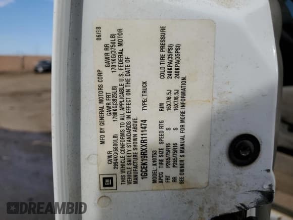 ✅ 1999 Chevrolet Silverado 1500 • VIN: 1GCEK19RXXR111474 • Лот: 71250254. Опубликован ранее на Copart с пробегом 216 539 миль. Бесплатный доступ к архиву аукционных продаж из США и подробный отчёт об истории автомобиля на DreamBid. Изображение 12.