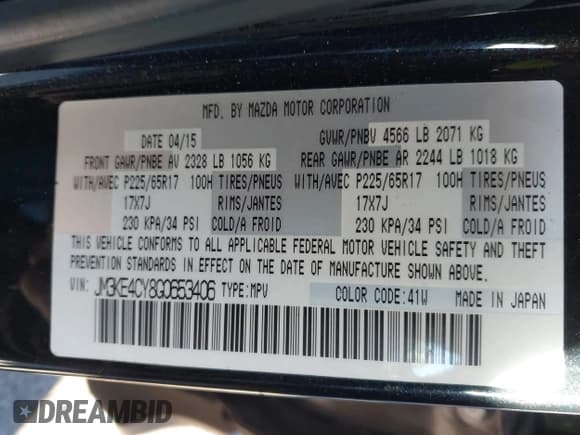 ✅ 2016 Mazda CX-5 Touring • VIN: JM3KE4CY8G0653406 • Lot: 43730001. Listed on IAAI with 79,279 mi. Free auction sales archive from the USA and detailed vehicle history report at DreamBid. Image 9.